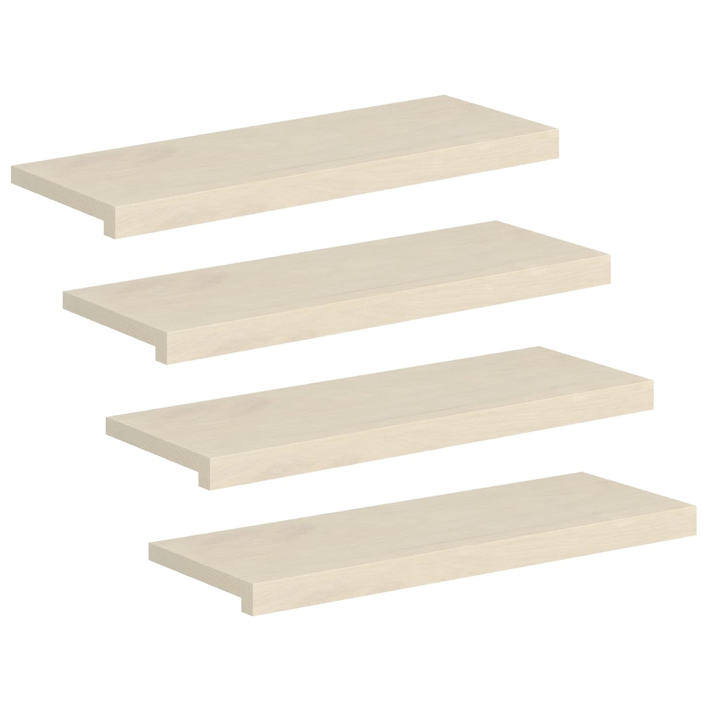 vidaXL Σκαλοπάτι 4 τεμ. 70 x 30 x 2 cm Λευκό Στερεό Ξύλο Δρυός
