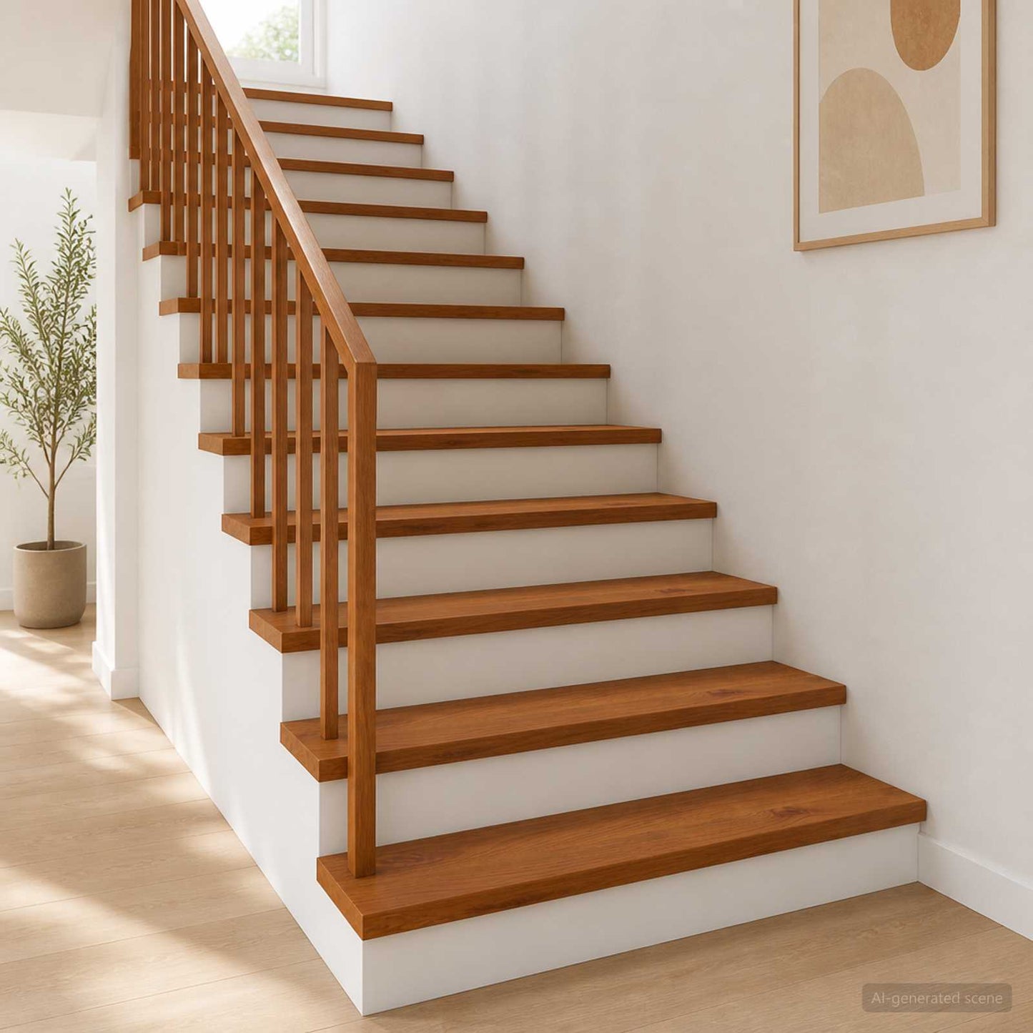 vidaXL Σκαλοπάτι 4 τεμ. 90 x 25 x 2 cm Καφέ Στερεό Ξύλο Δρυός