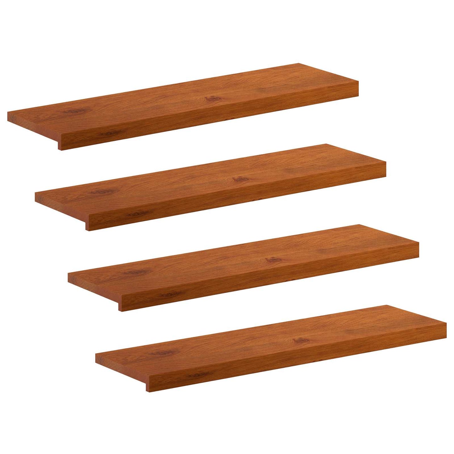 vidaXL Σκαλοπάτι 4 τεμ. 90 x 25 x 2 cm Καφέ Στερεό Ξύλο Δρυός