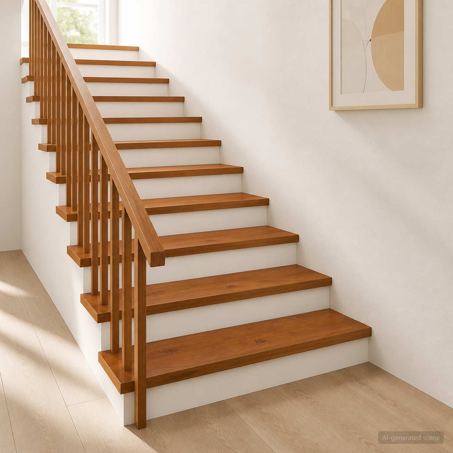 vidaXL Σκαλοπάτι 4 τεμ. 120 x 30 x 2 cm Καφέ Στερεό Ξύλο Δρυός