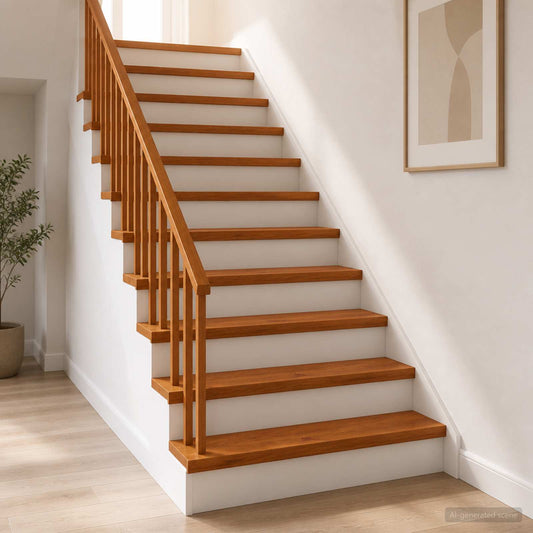 vidaXL Σκαλοπάτι 8 τεμ. 120 x 30 x 2 cm Καφέ Στερεό Ξύλο Δρυός