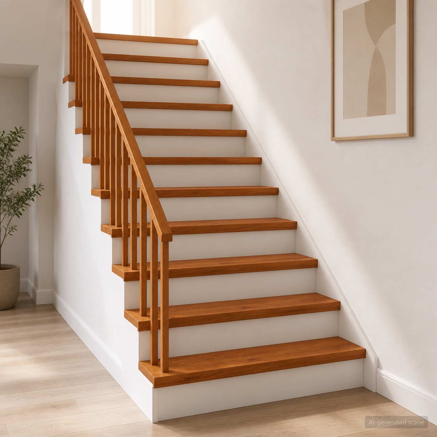 vidaXL Σκαλοπάτι 8 τεμ. 110 x 30 x 2 cm Καφέ Στερεό Ξύλο Δρυός