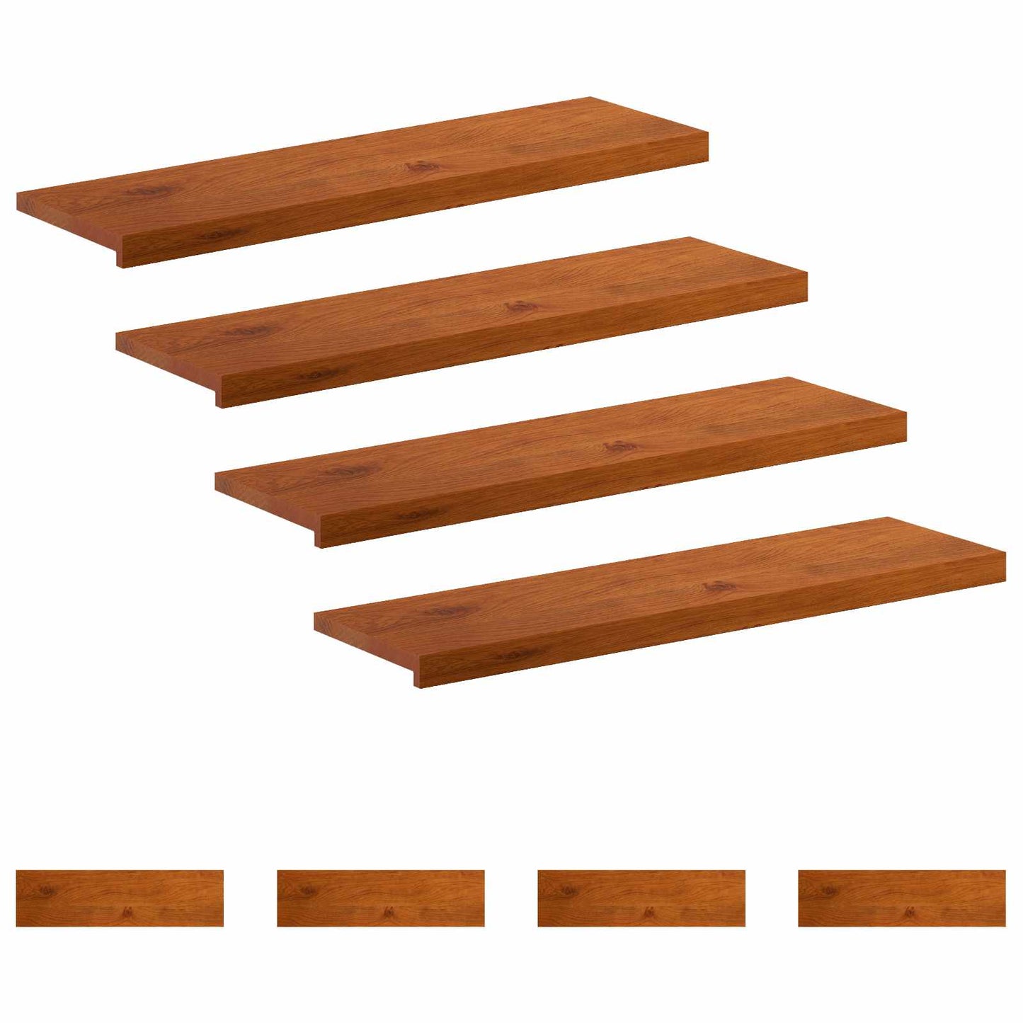 vidaXL Σκαλοπάτι 8 τεμ. 100 x 30 x 2 cm Καφέ Στερεό Ξύλο Δρυός
