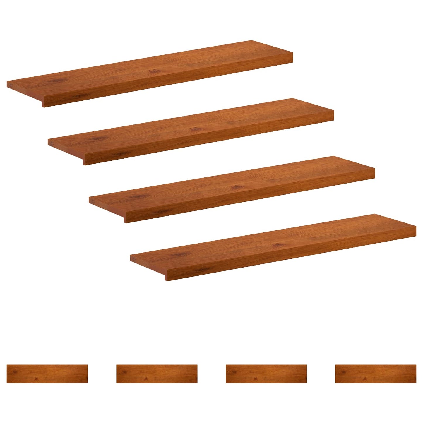 vidaXL Σκαλοπάτι 8 τεμ. 110 x 30 x 2 cm Καφέ Στερεό Ξύλο Δρυός
