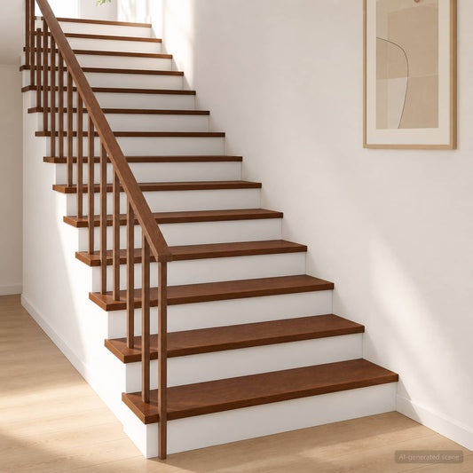 vidaXL Σκαλοπάτι 8 τεμ. 90 x 25 x 2 cm Σκούρο Καφέ Στερεό Ξύλο Δρυός