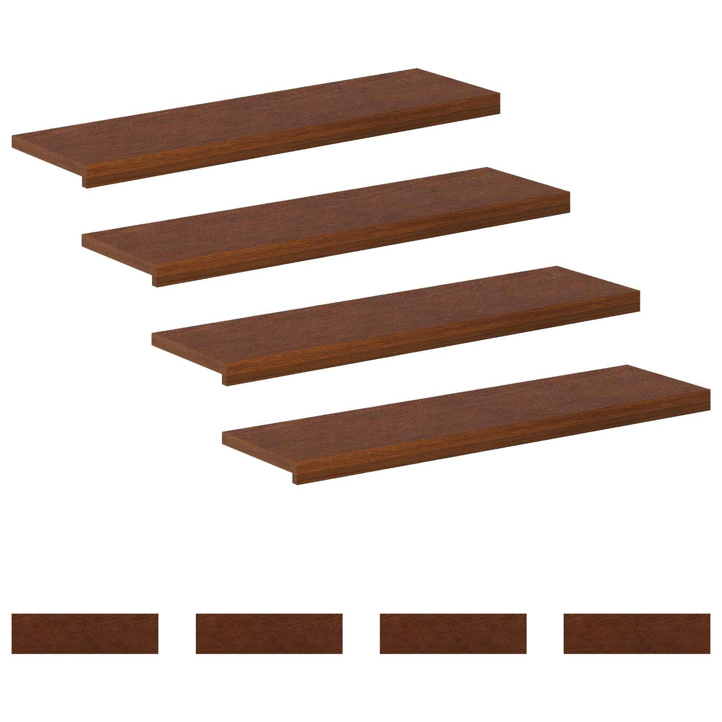 vidaXL Σκαλοπάτι 8 τεμ. 100 x 25 x 2 cm Σκούρο Καφέ Στερεό Ξύλο Δρυός