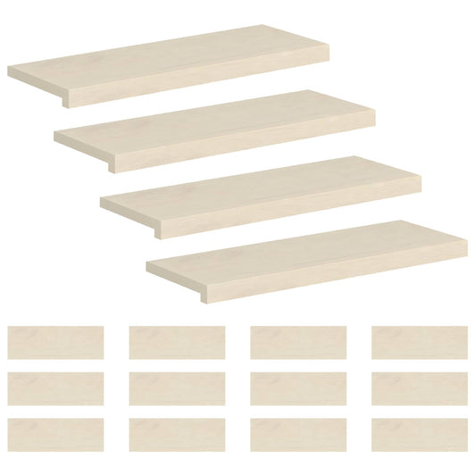 vidaXL Σκαλοπάτι 16 τεμ. 80 x 30 x 2 cm Λευκό Στερεό Ξύλο Δρυός