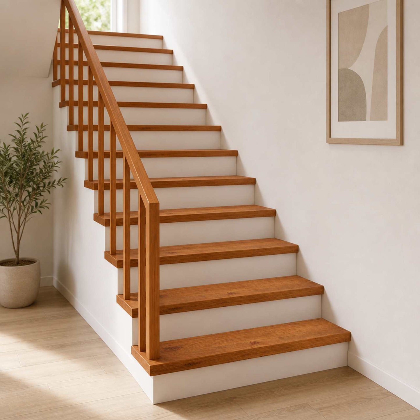 vidaXL Σκαλοπάτι 16 τεμ. 100 x 30 x 2 cm Καφέ Στερεό Ξύλο Δρυός
