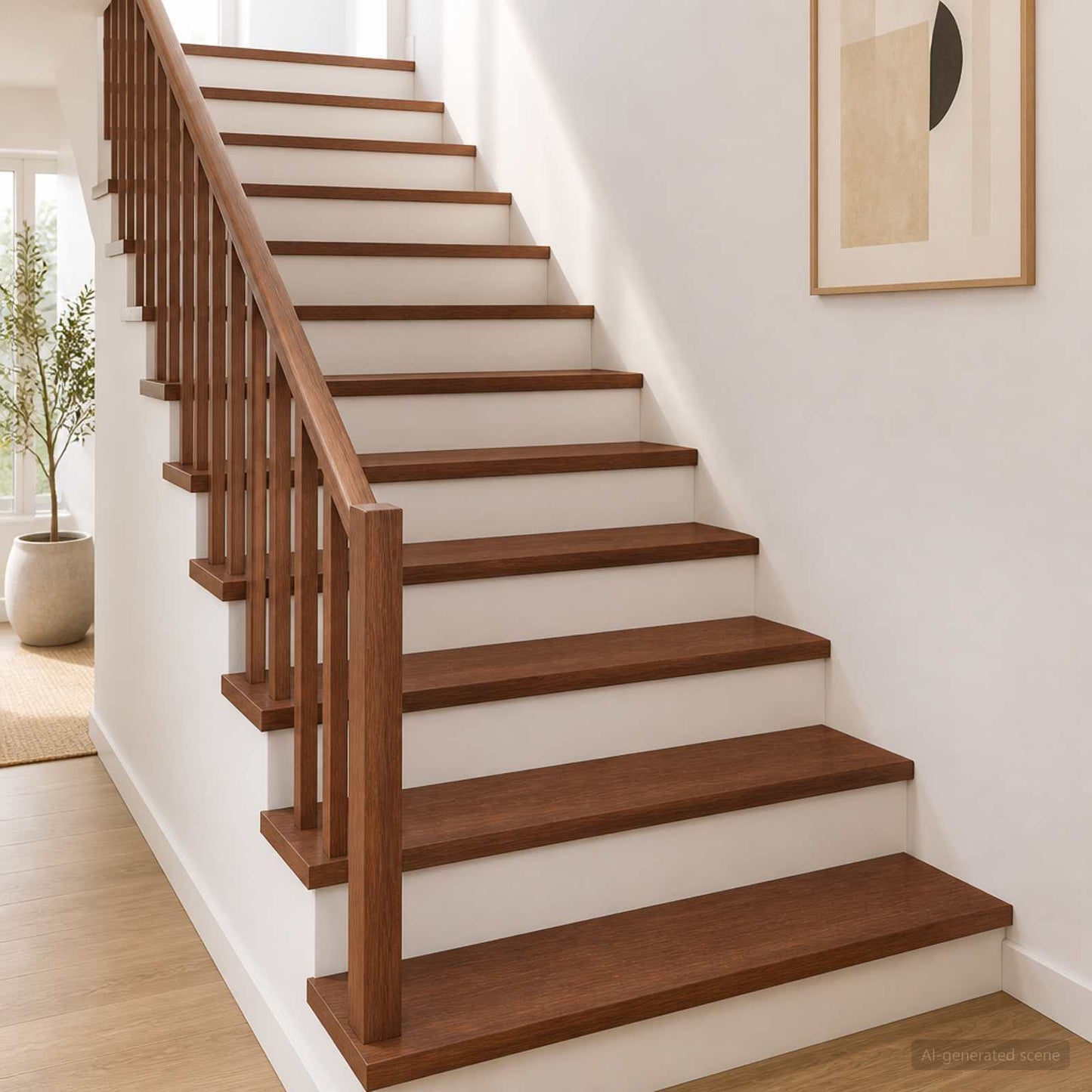 vidaXL Σκαλοπάτι 20 τεμ. 120 x 30 x 2 cm Σκούρο Καφέ Στερεό Ξύλο Δρυός
