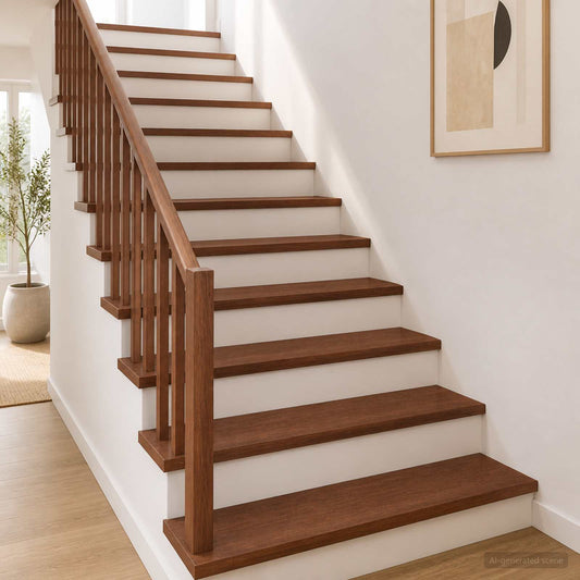 vidaXL Σκαλοπάτι 20 τεμ. 120 x 30 x 2 cm Σκούρο Καφέ Στερεό Ξύλο Δρυός