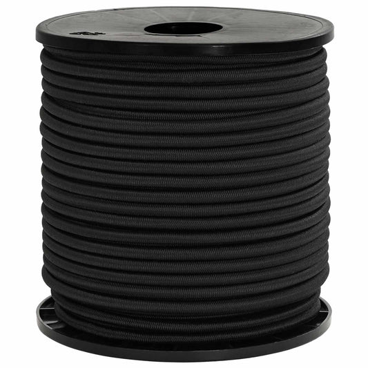vidaXL Σχοινιά Bungee 6 mm Μαύρο PP και καουτσούκ