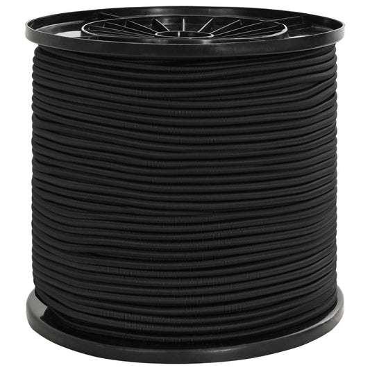 vidaXL Σχοινιά Bungee 6 mm Μαύρο PP και καουτσούκ