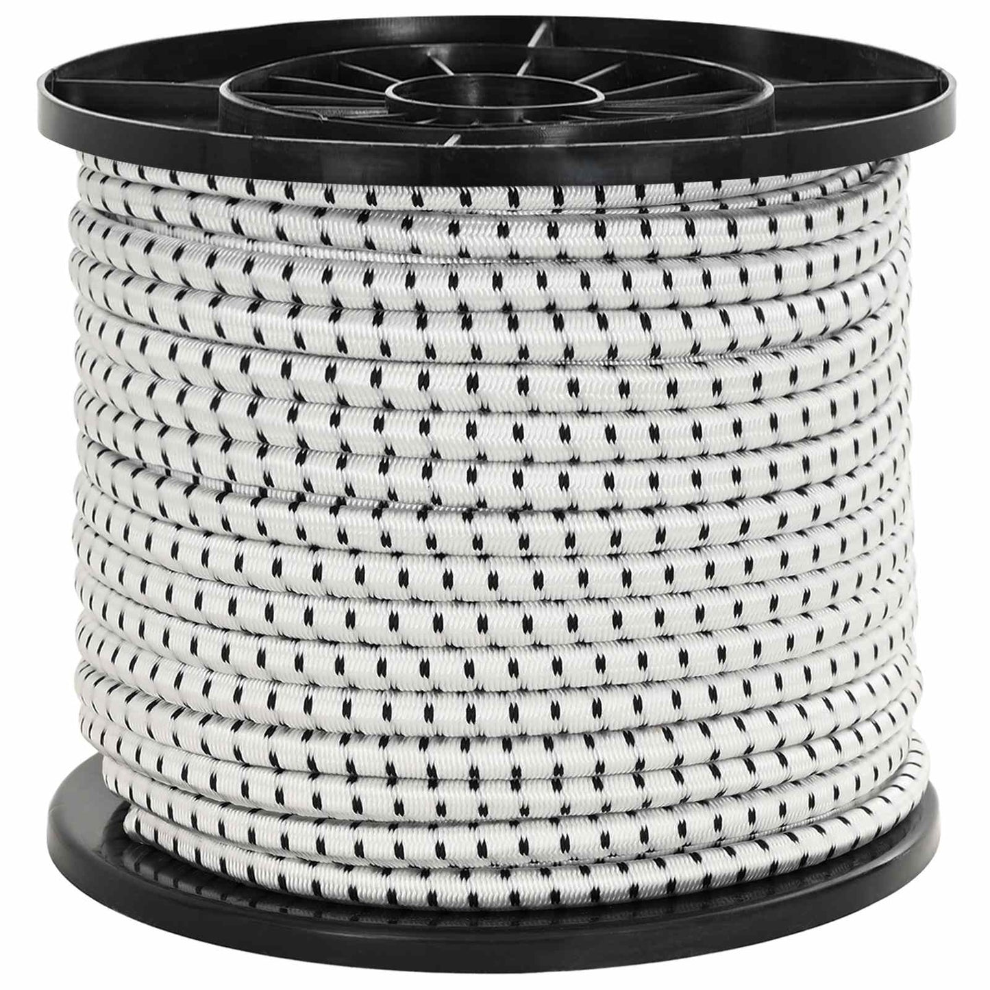 vidaXL Σχοινιά Bungee 8 mm Μαύρο και Λευκό PP και καουτσούκ