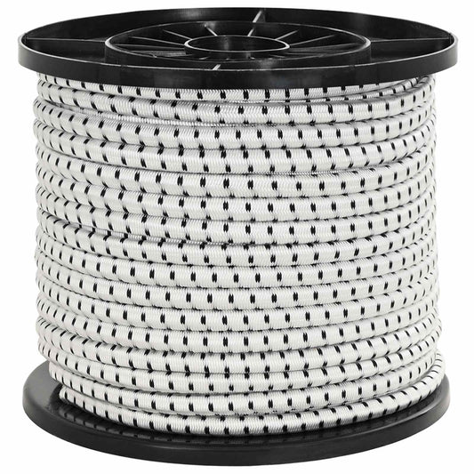 vidaXL Σχοινιά Bungee 10 mm Μαύρο και Λευκό PP και καουτσούκ