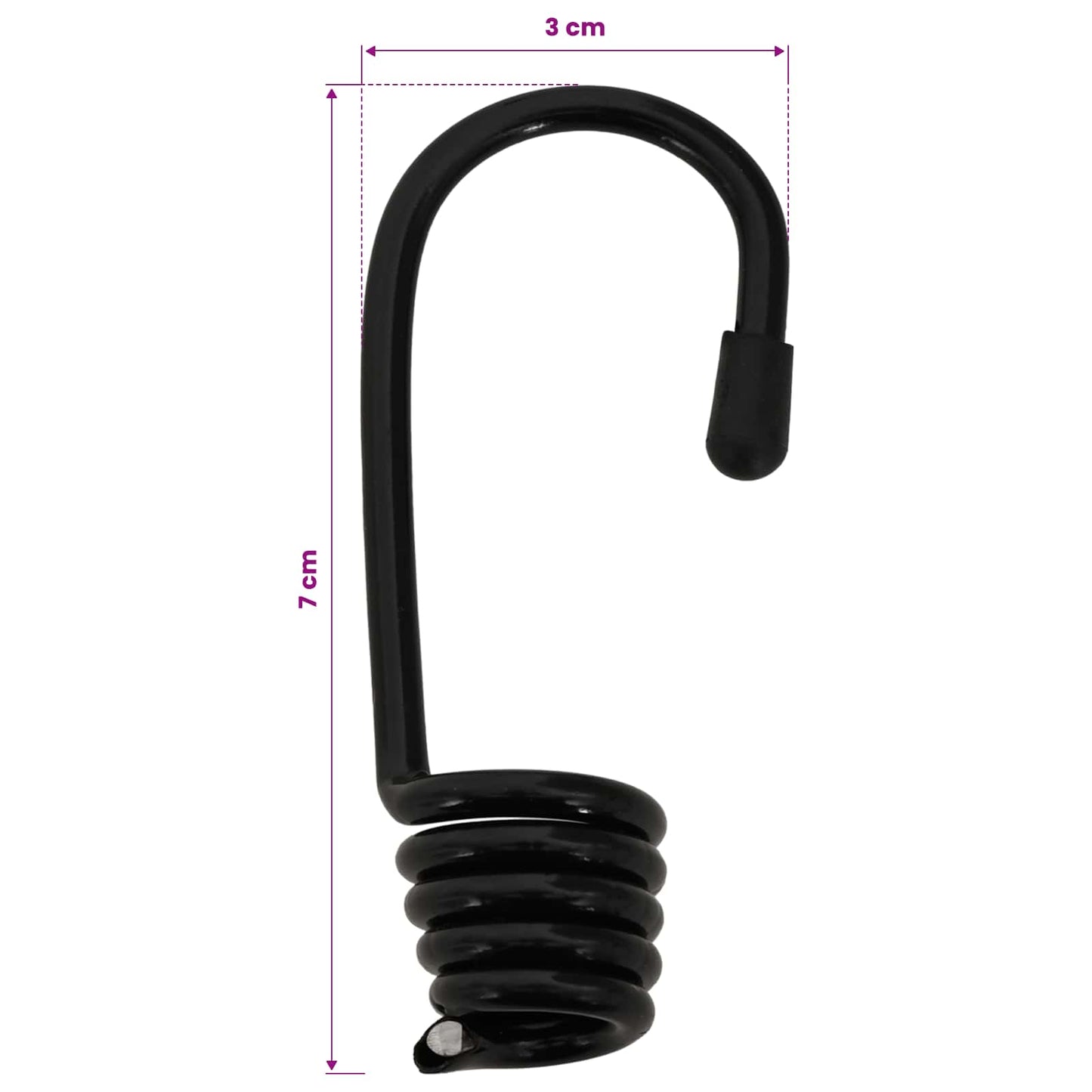 vidaXL Άγκιστρα 100 τεμ. Μαύρο 6 mm x 5 cm Ατσάλι