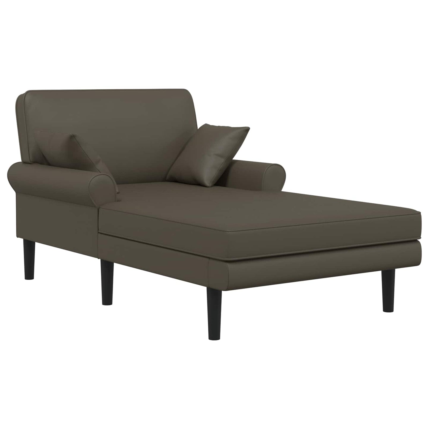 vidaXL Ανάκλιντρο Γκρι Τεχνητό δέρμα