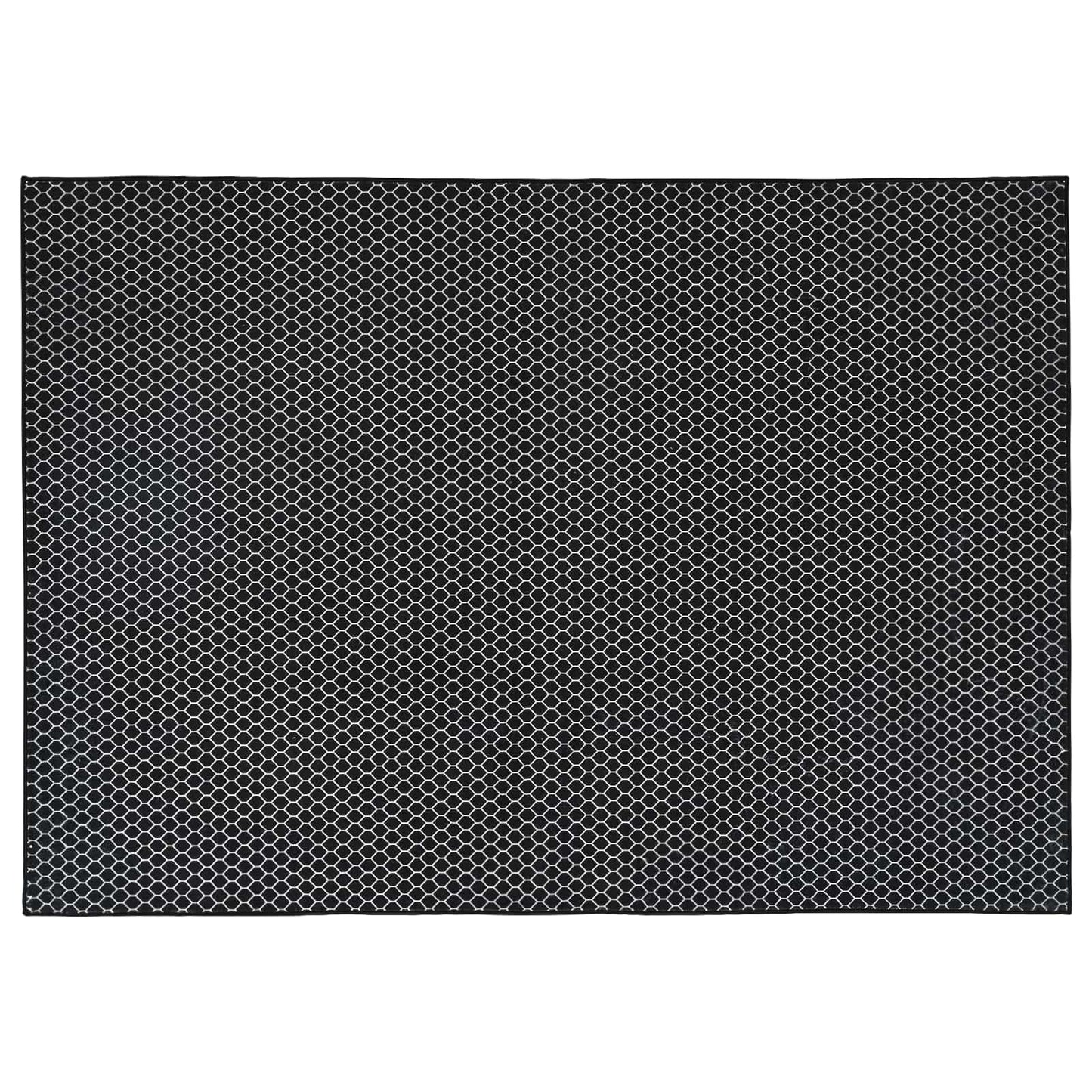 vidaXL Χαλί ORIZ Μαύρο σχέδιο πλέγματος 200 x 280 cm 100% Πολυεστέρας