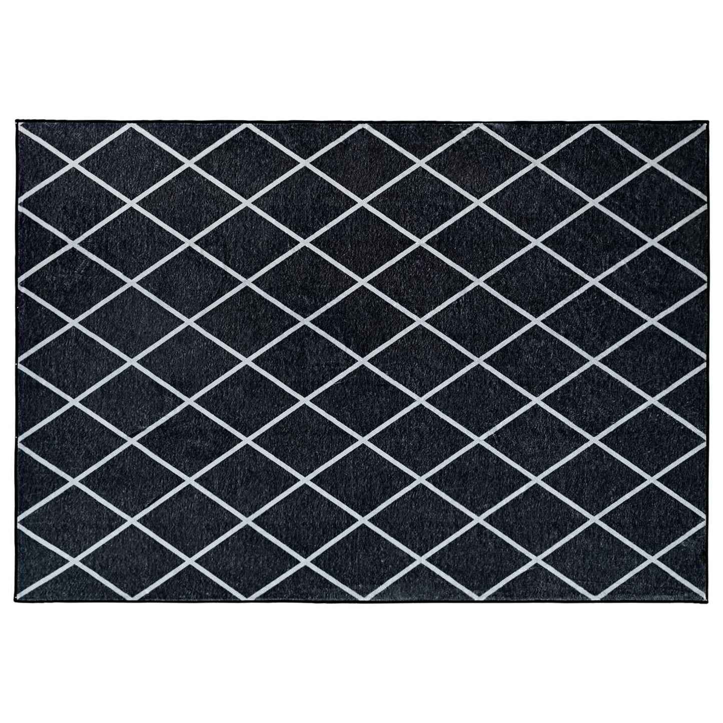 vidaXL Χαλί ORIZ Μαύρο διαμαντένιο σχέδιο 140 x 200 cm