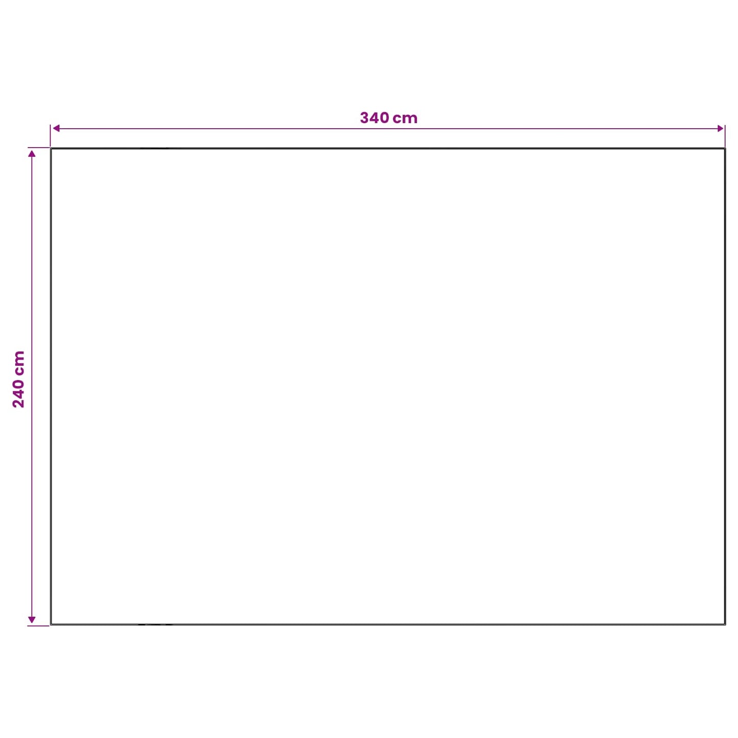 vidaXL Χαλί ORIZ Μαύρο διαμαντένιο σχέδιο 240 x 340 cm
