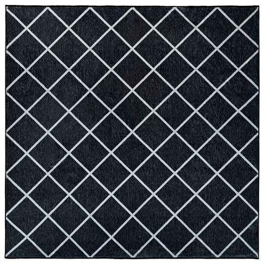 vidaXL Χαλί ORIZ Μαύρο διαμαντένιο σχέδιο 160 x 160 cm