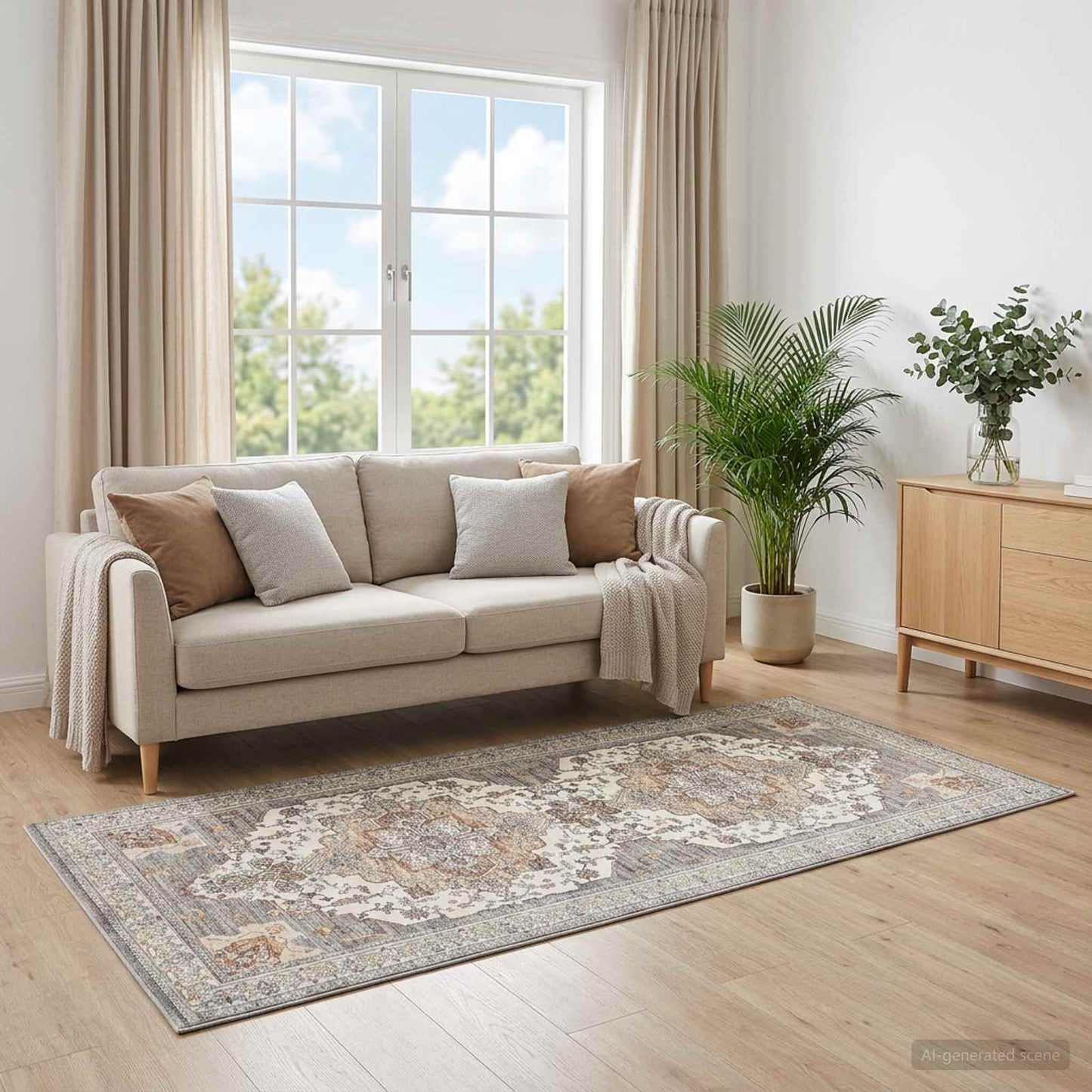 vidaXL Χαλί ORIZ Καφέ 80 x 200 cm 100% Πολυεστέρας