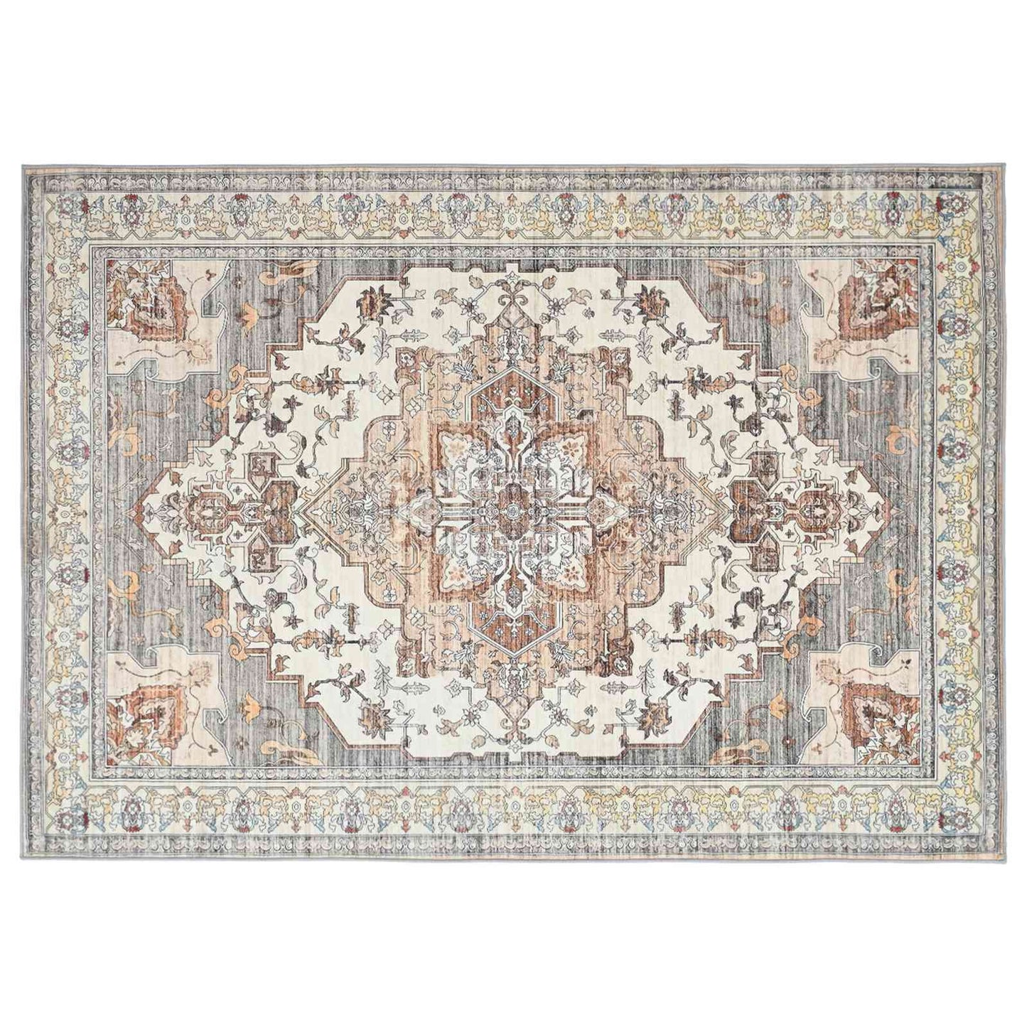 vidaXL Χαλί ORIZ Καφέ 120 x 170 cm 100% Πολυεστέρας