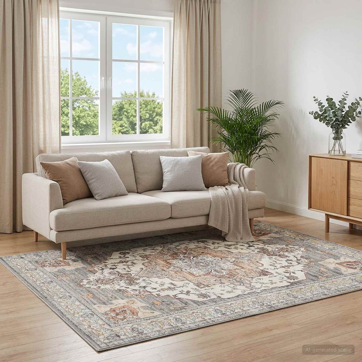 vidaXL Χαλί ORIZ Καφέ 240 x 340 cm 100% Πολυεστέρας