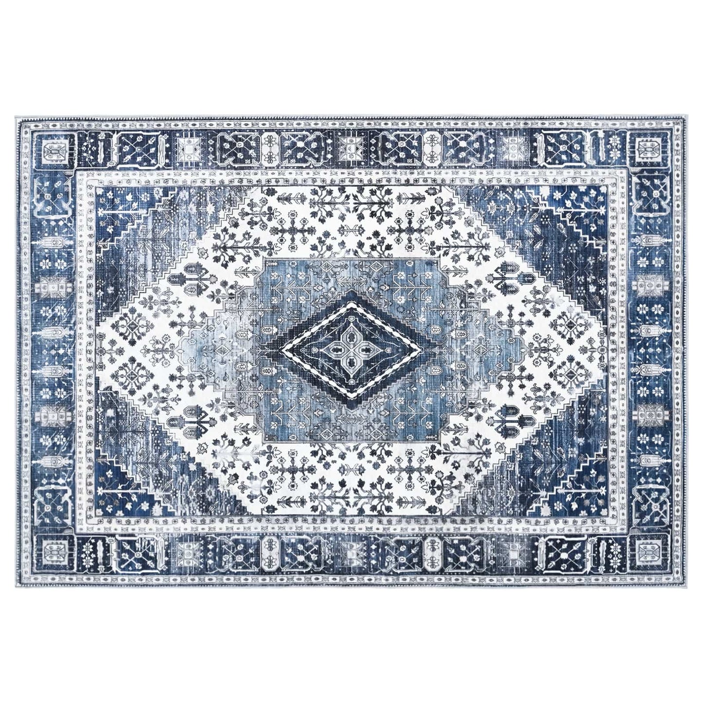 vidaXL Χαλί ORIZ Σκούρο Μπλε 120 x 170 cm 100% Πολυεστέρας