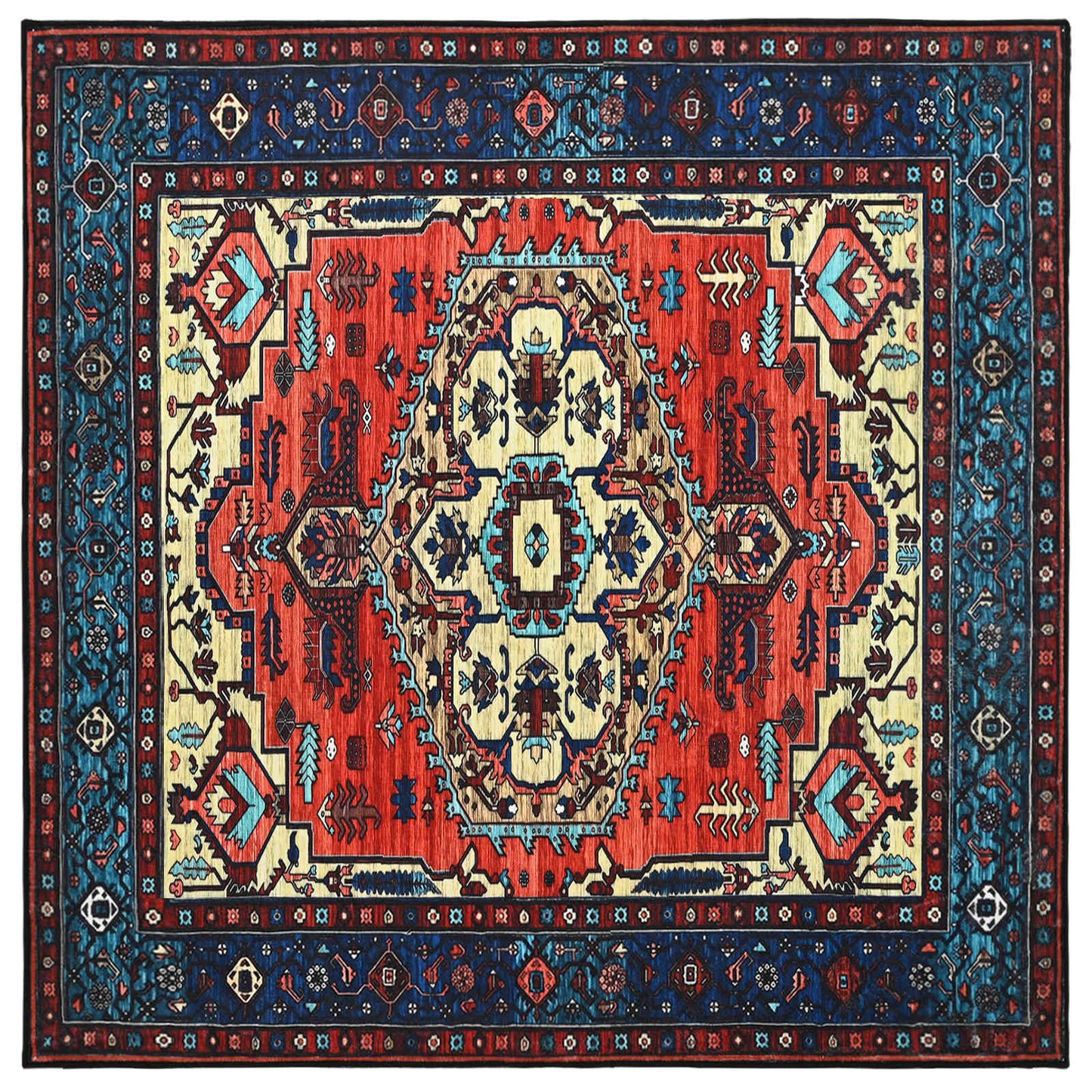 vidaXL Χαλί ORIZ Κόκκινο 240 x 240 cm 100% Πολυεστέρας