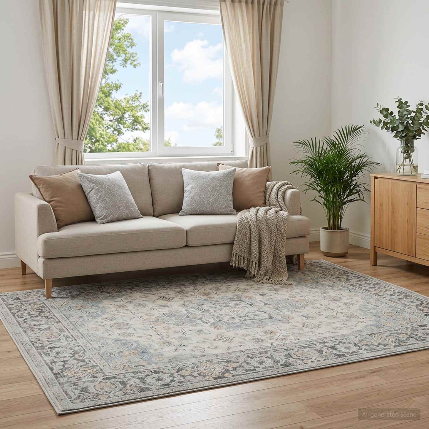 vidaXL Χαλί ORIZ Κρεμ 240 x 340 cm 100% Πολυεστέρας