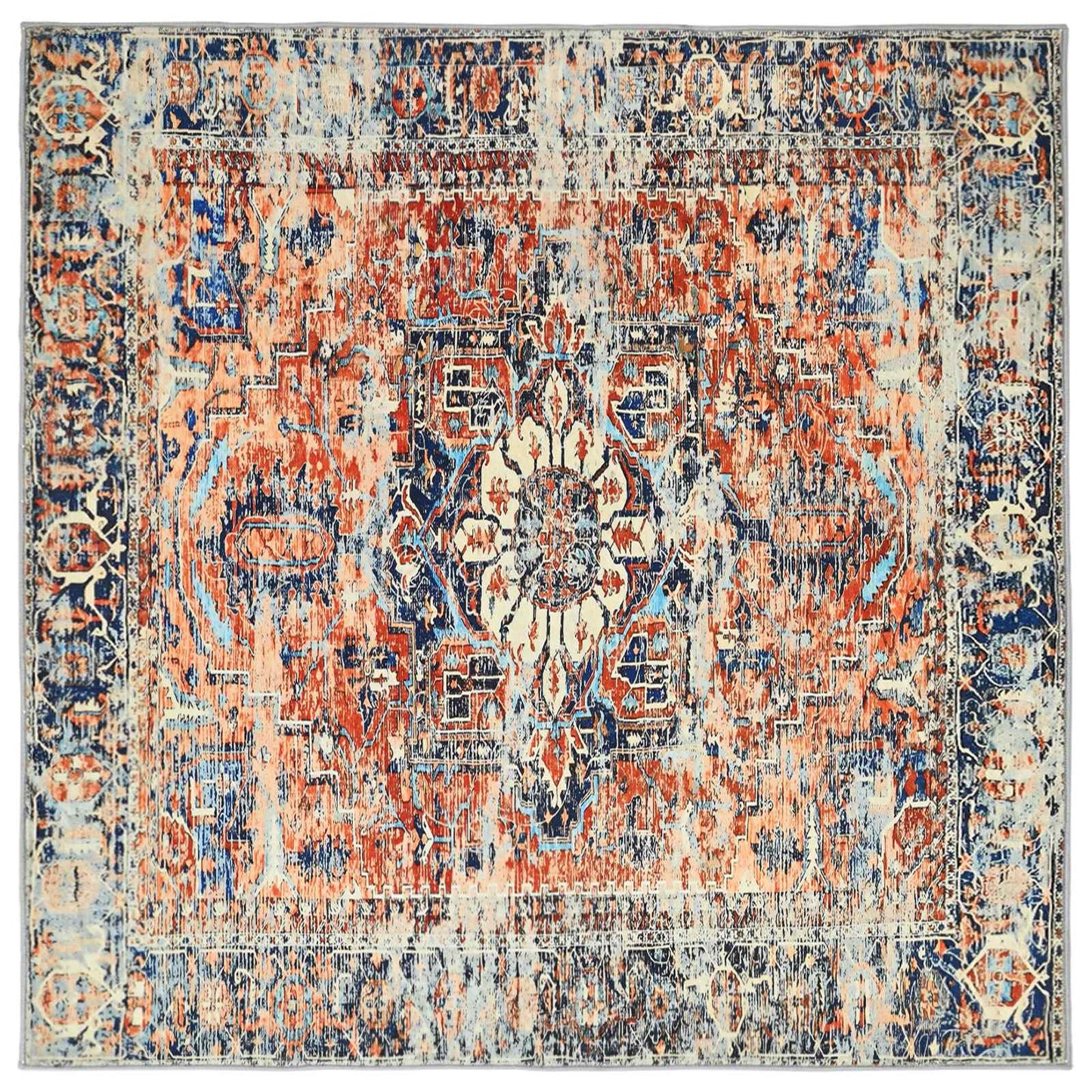 vidaXL Χαλί ORIZ Πορτοκαλί 160 x 160 cm 100% Πολυεστέρας