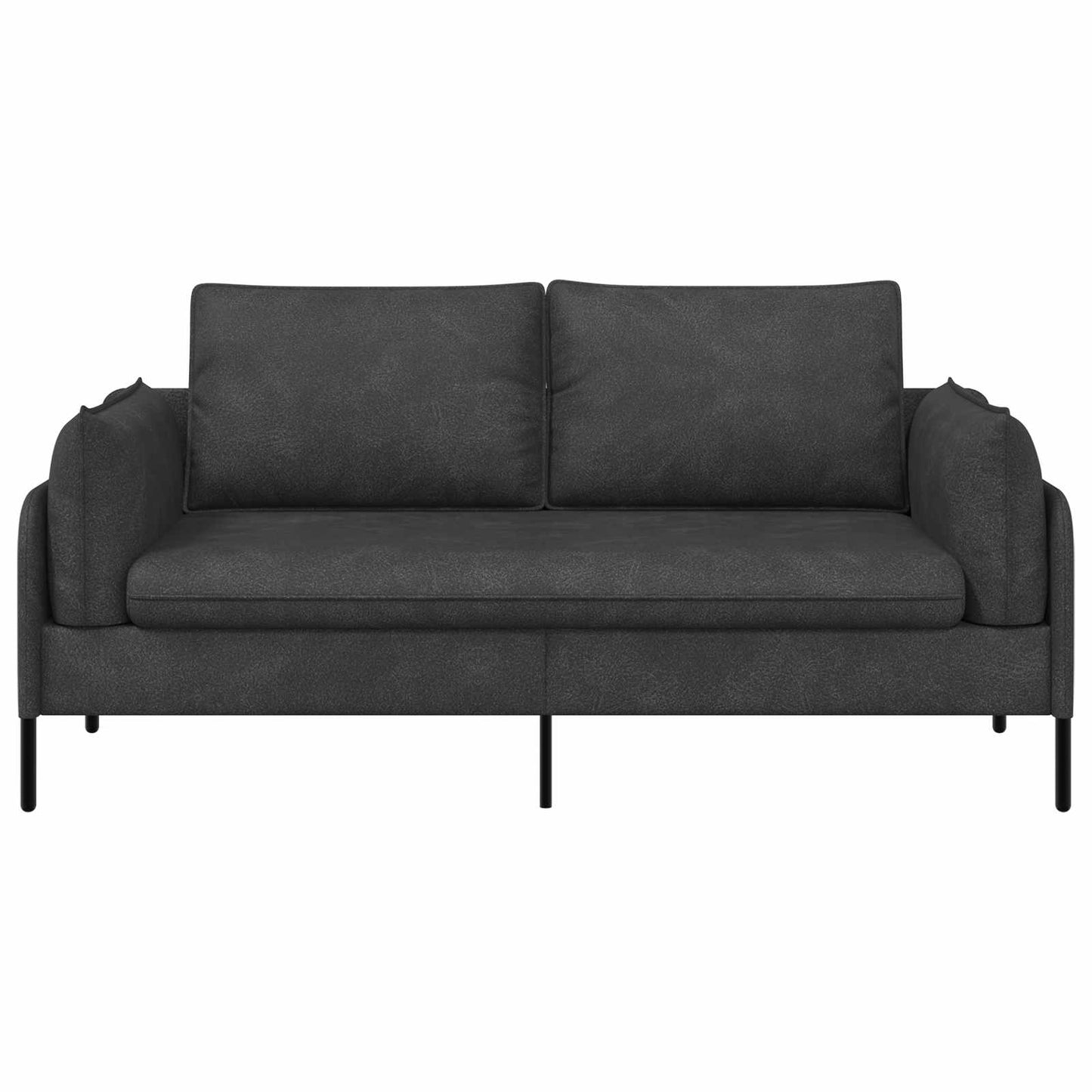 vidaXL Καναπές 2 ατόμων Μαύρο 188 x 81 x 89 εκ. Τεχνητό Δέρμα