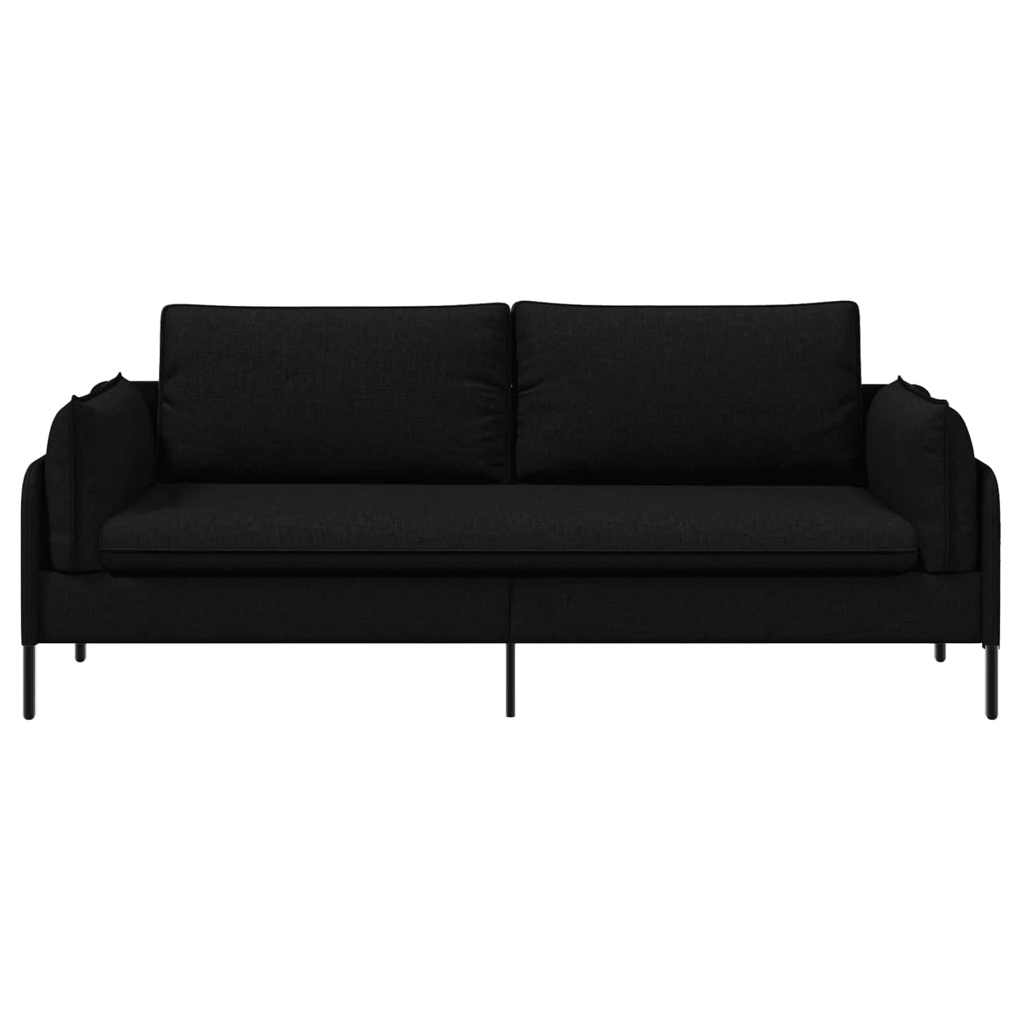 vidaXL 3-Θέσιος καναπές Μαύρο 222 x 81 x 89 εκ. Ύφασμα