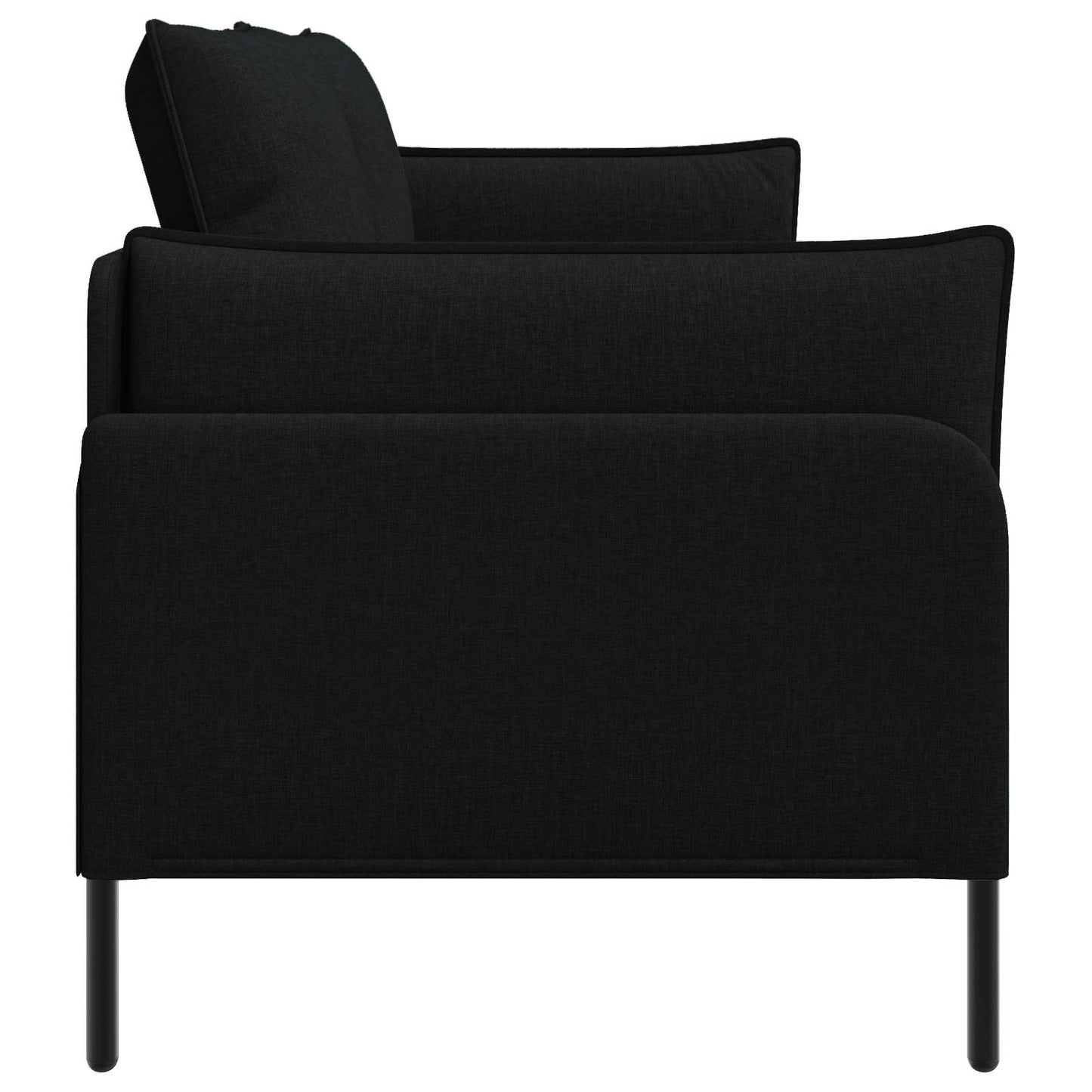 vidaXL 3-Θέσιος καναπές Μαύρο 222 x 81 x 89 εκ. Ύφασμα