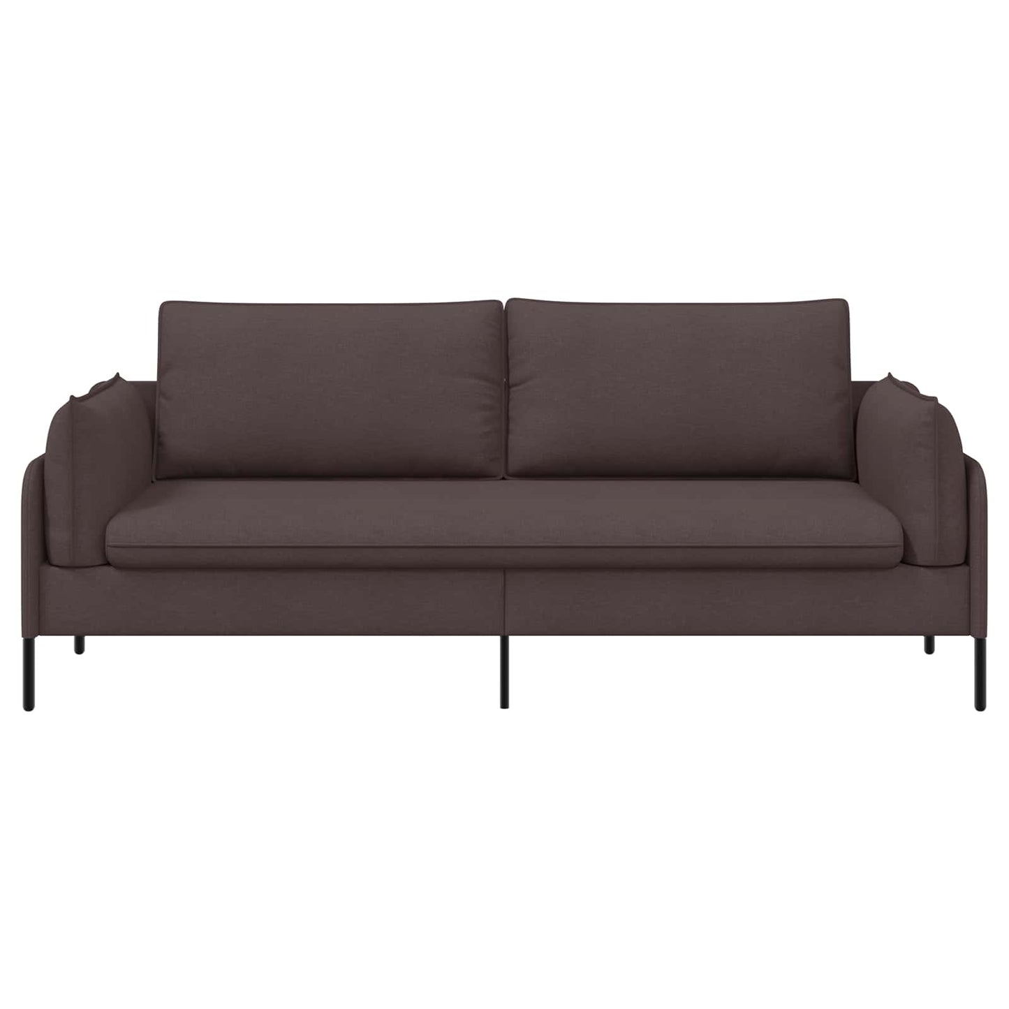 vidaXL 3-Θέσιος καναπές Σκούρο Καφέ 222 x 81 x 89 εκ. Ύφασμα