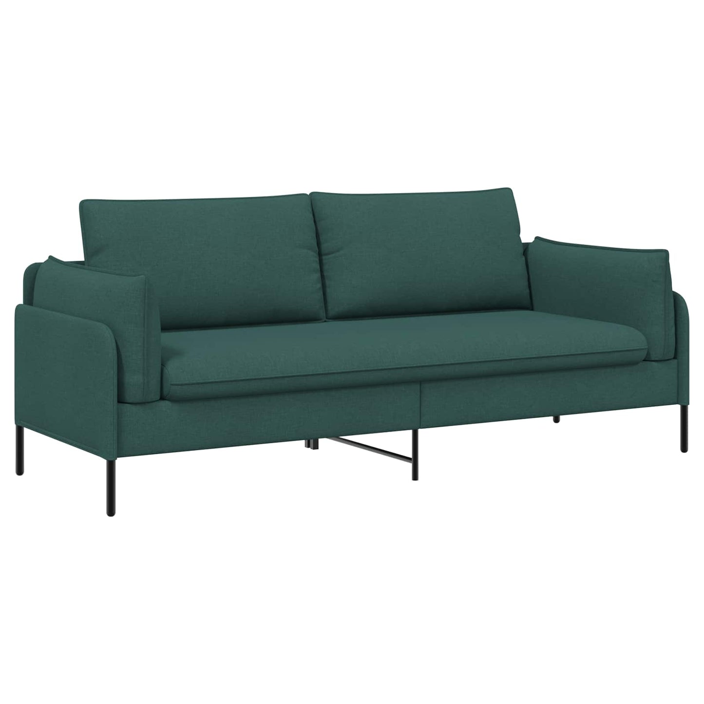 vidaXL 3-Θέσιος καναπές Σκούρο Πράσινο 222 x 81 x 89 εκ. Ύφασμα