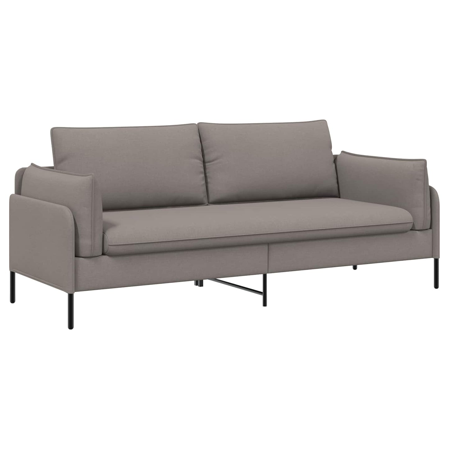 vidaXL 3-Θέσιος καναπές Taupe 222 x 81 x 89 εκ. Ύφασμα