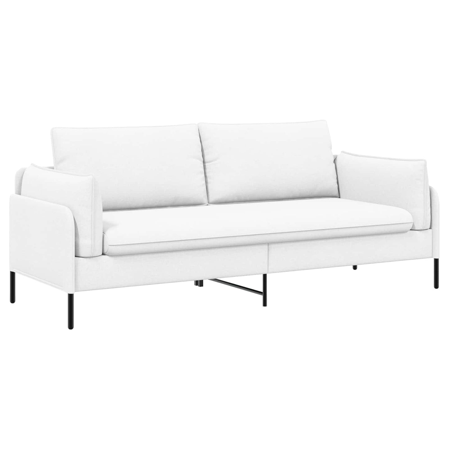 vidaXL 3-Θέσιος καναπές Λευκό 222 x 81 x 89 εκ. Ύφασμα
