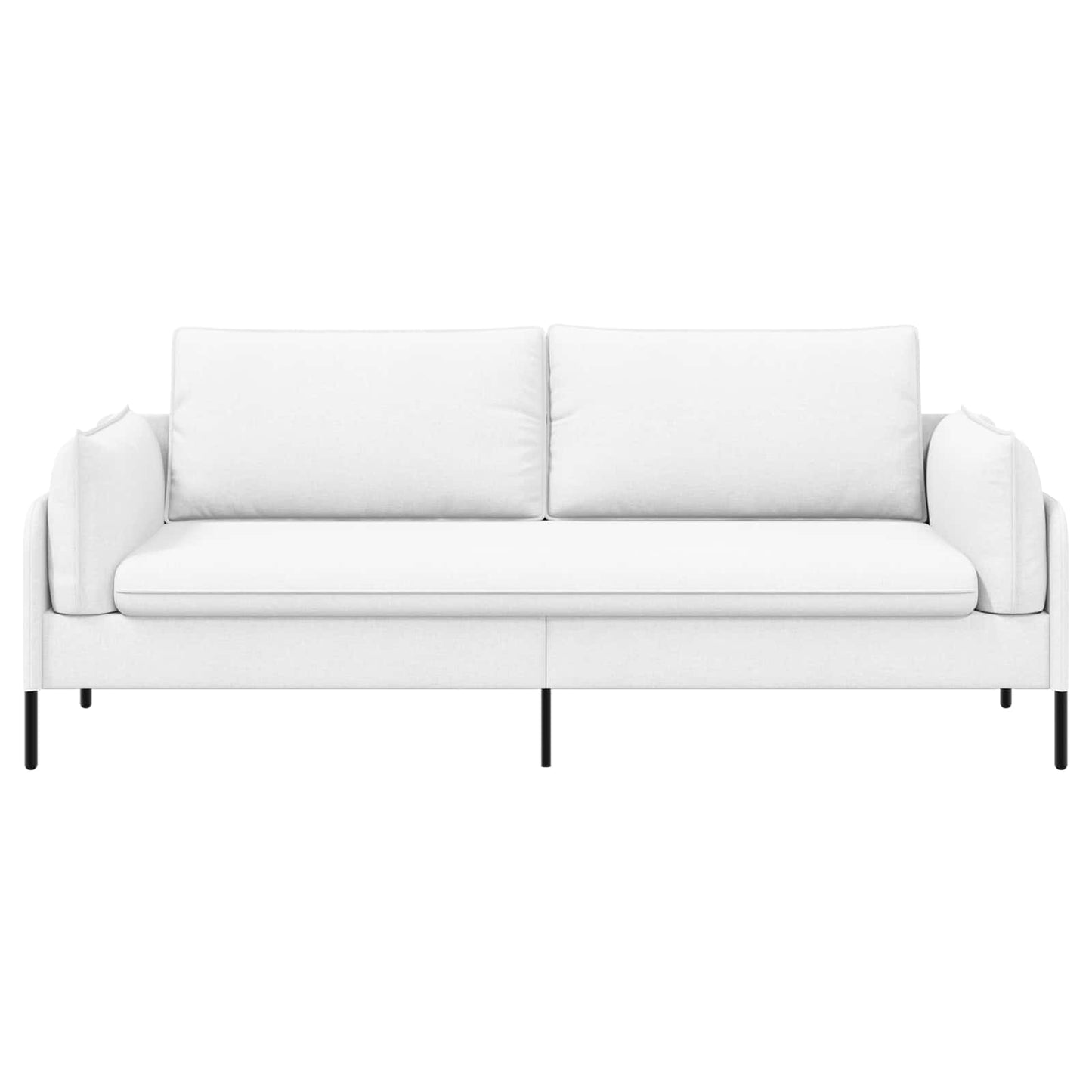 vidaXL 3-Θέσιος καναπές Λευκό 222 x 81 x 89 εκ. Ύφασμα
