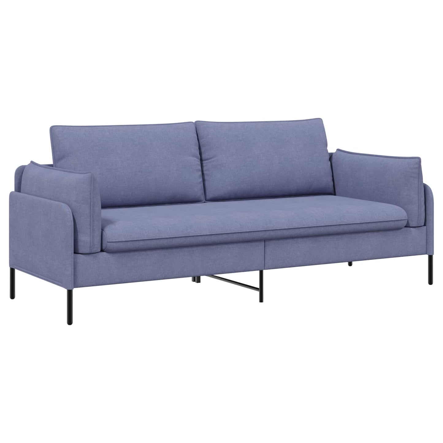 vidaXL 3-Θέσιος καναπές Μπλε τζην 222 x 81 x 89 εκ. Ύφασμα