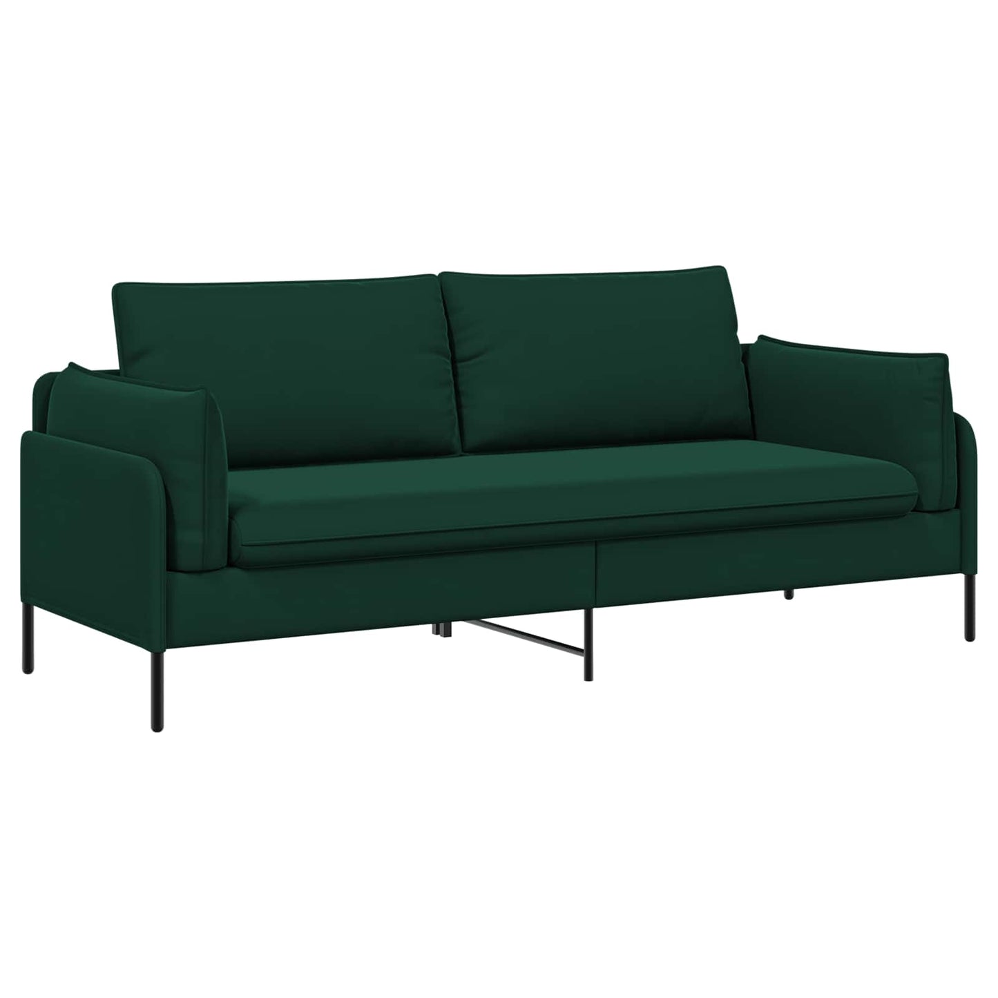 vidaXL 3-Θέσιος καναπές Σκούρο Πράσινο 222 x 81 x 89 εκ. Βελούδο