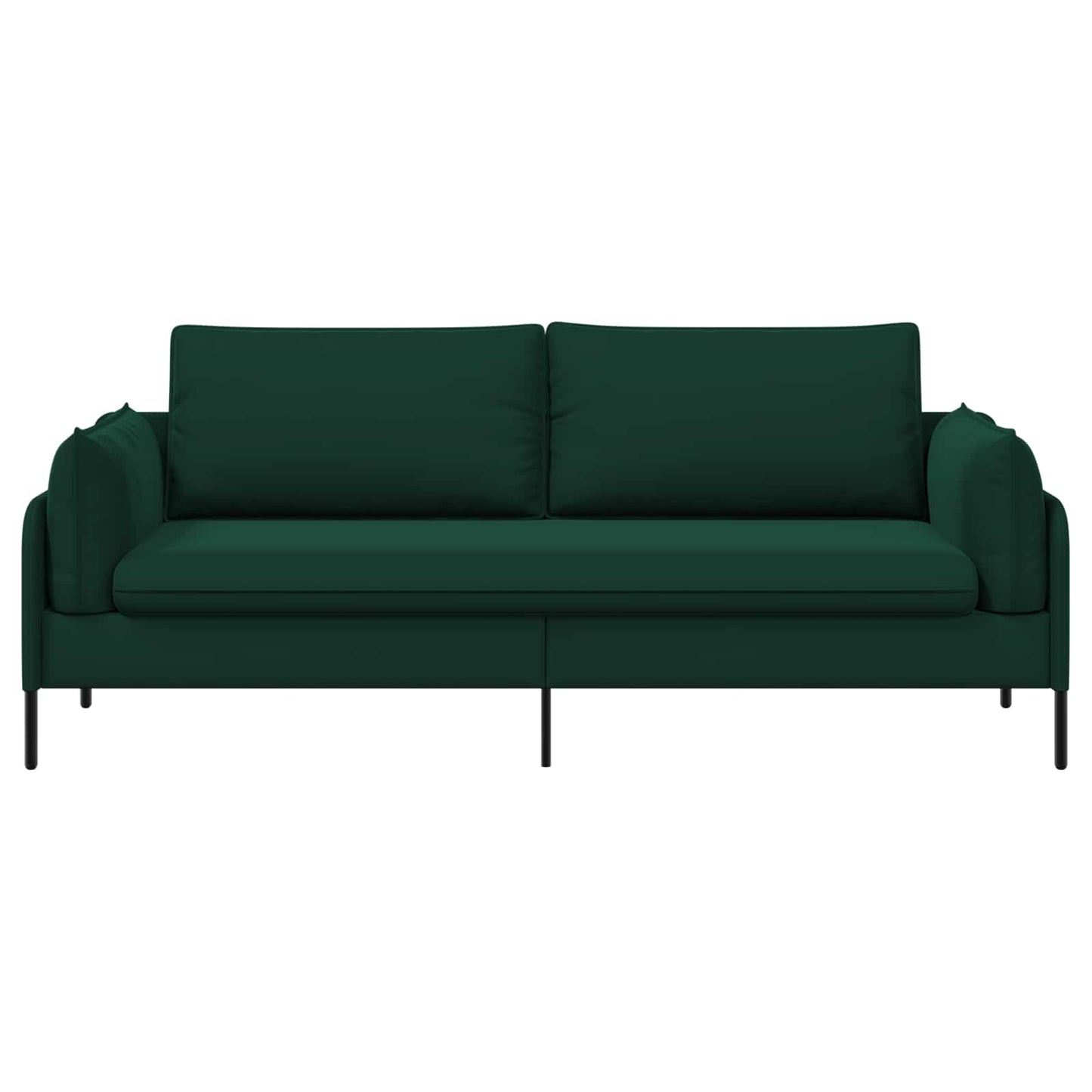 vidaXL 3-Θέσιος καναπές Σκούρο Πράσινο 222 x 81 x 89 εκ. Βελούδο