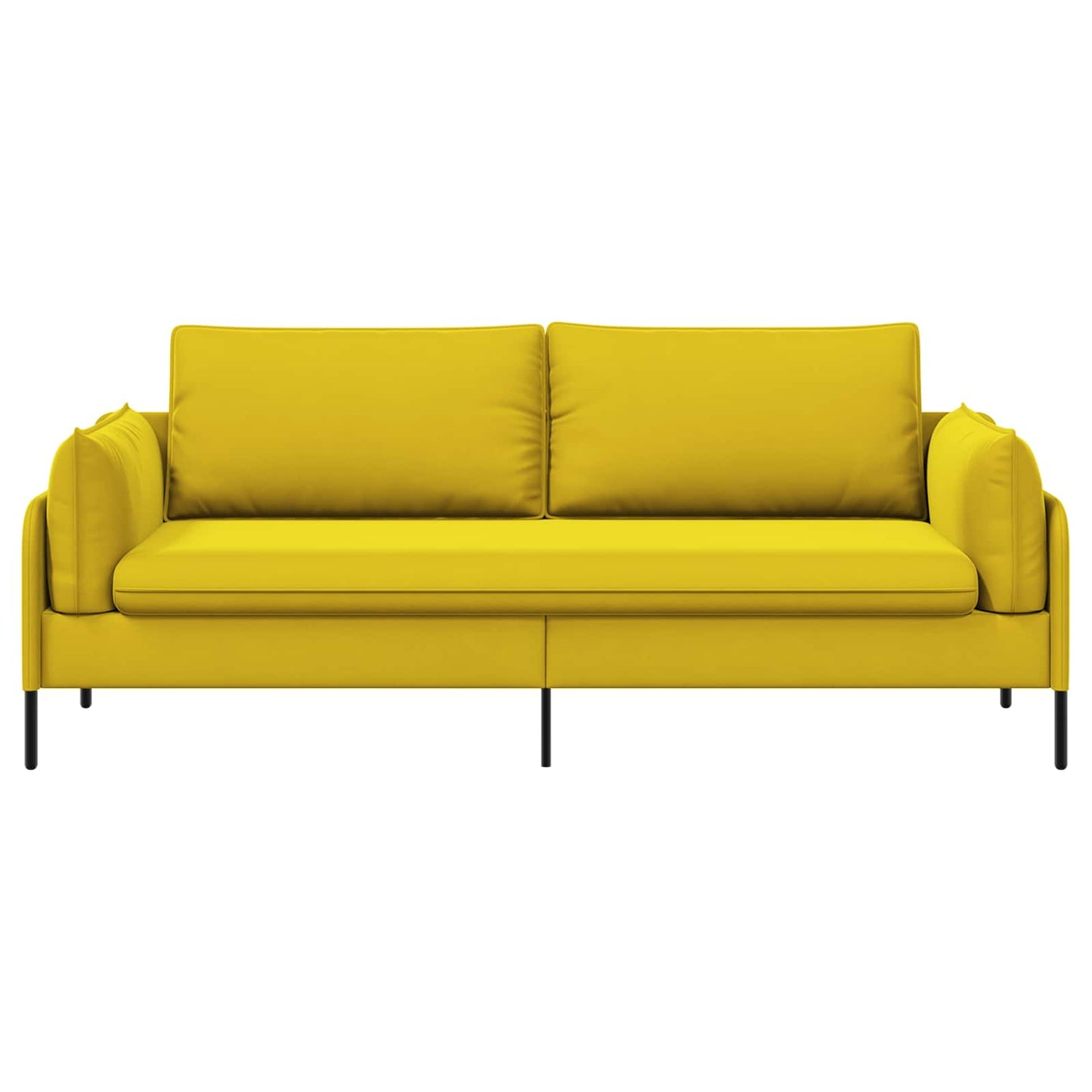 vidaXL 3-Θέσιος καναπές 3-θέσιο Κίτρινο 222 x 81 x 89 εκ. Βελούδο