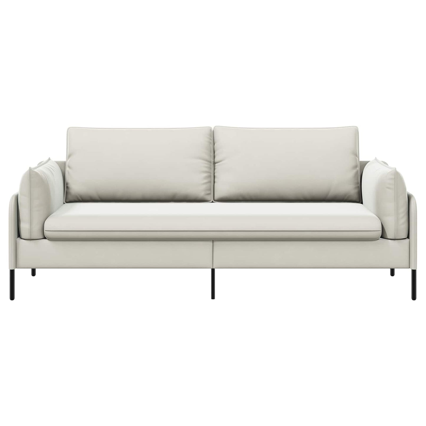 vidaXL 3-Θέσιος καναπές Κρεμ 222 x 81 x 89 εκ. Βελούδο