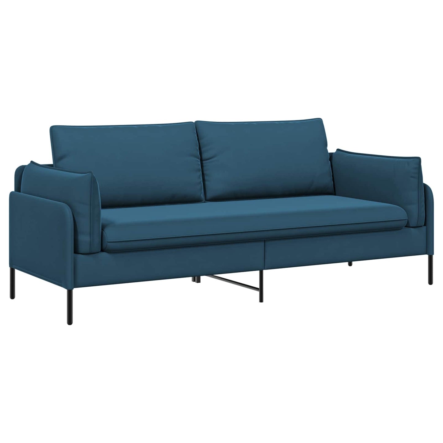 vidaXL 3-Θέσιος καναπές 3-θέσιο Μπλε 222 x 81 x 89 εκ. Βελούδο