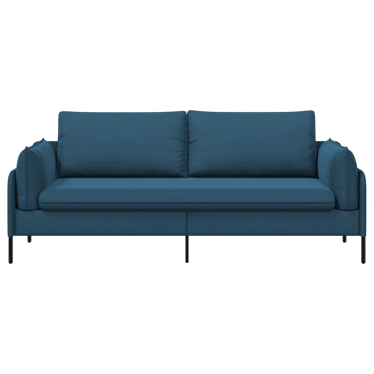 vidaXL 3-Θέσιος καναπές 3-θέσιο Μπλε 222 x 81 x 89 εκ. Βελούδο