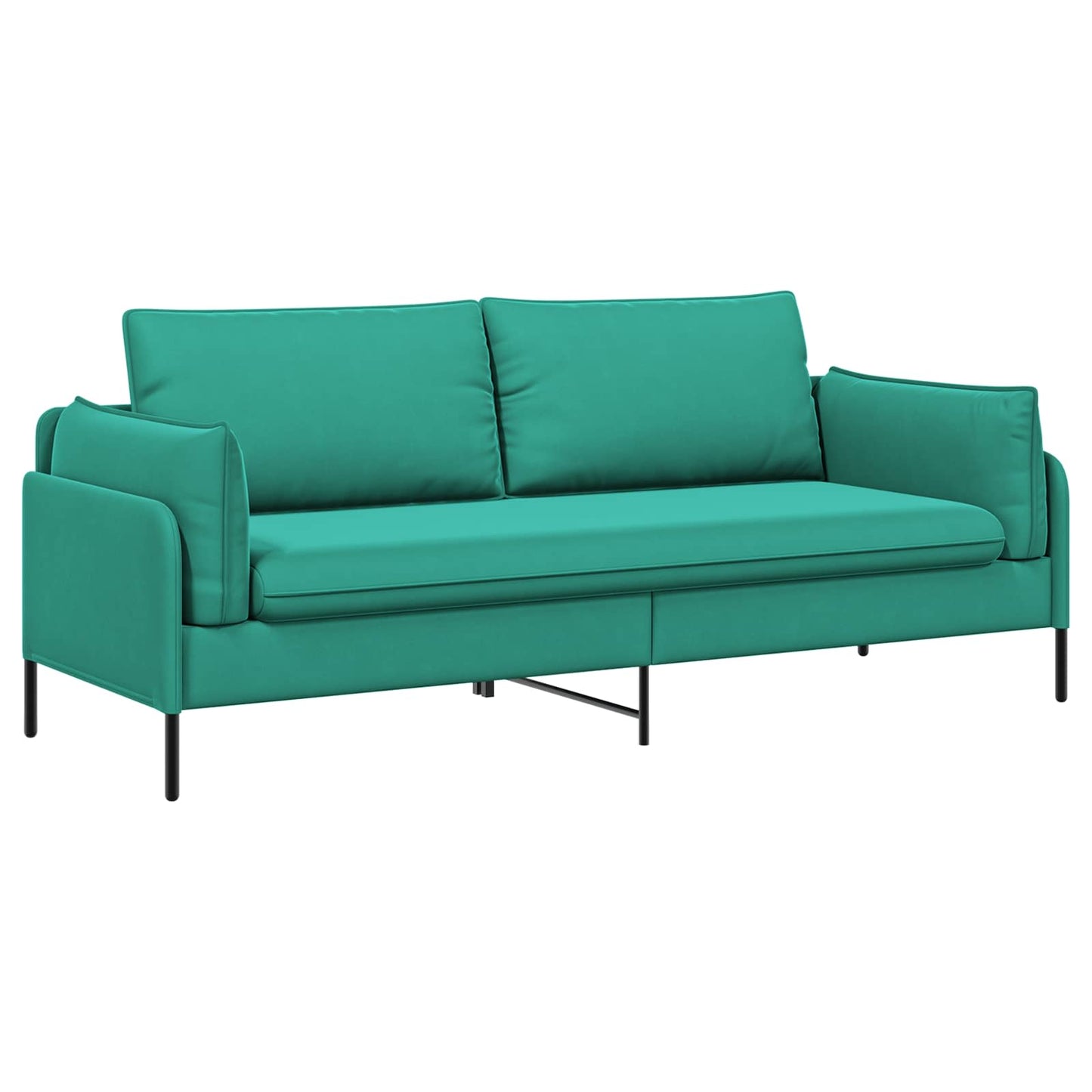 vidaXL 3-Θέσιος καναπές Τιρκουάζ 222 x 81 x 89 εκ. Βελούδο