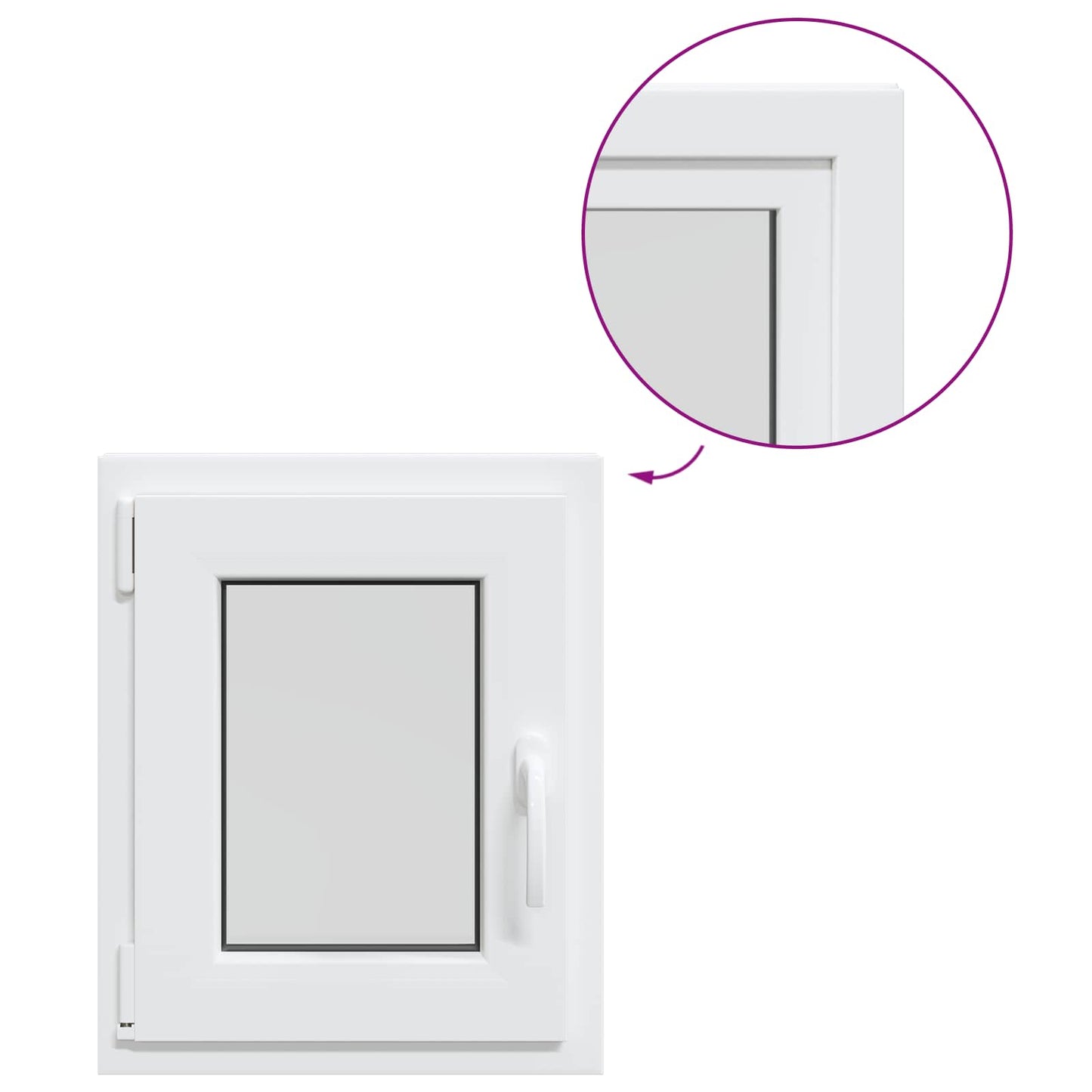 vidaXL Παράθυρο Κάτω Στρώματος RISOR 50 x 55 εκ PVC και Γυαλί