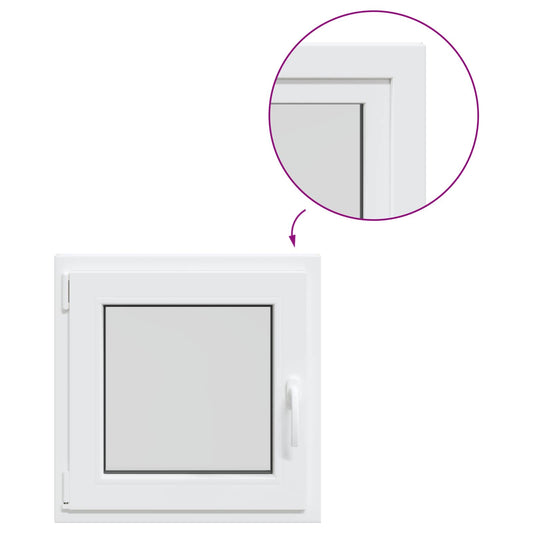 vidaXL Παράθυρο Κάτω Στρώματος RISOR 55 x 55 εκ PVC και Γυαλί