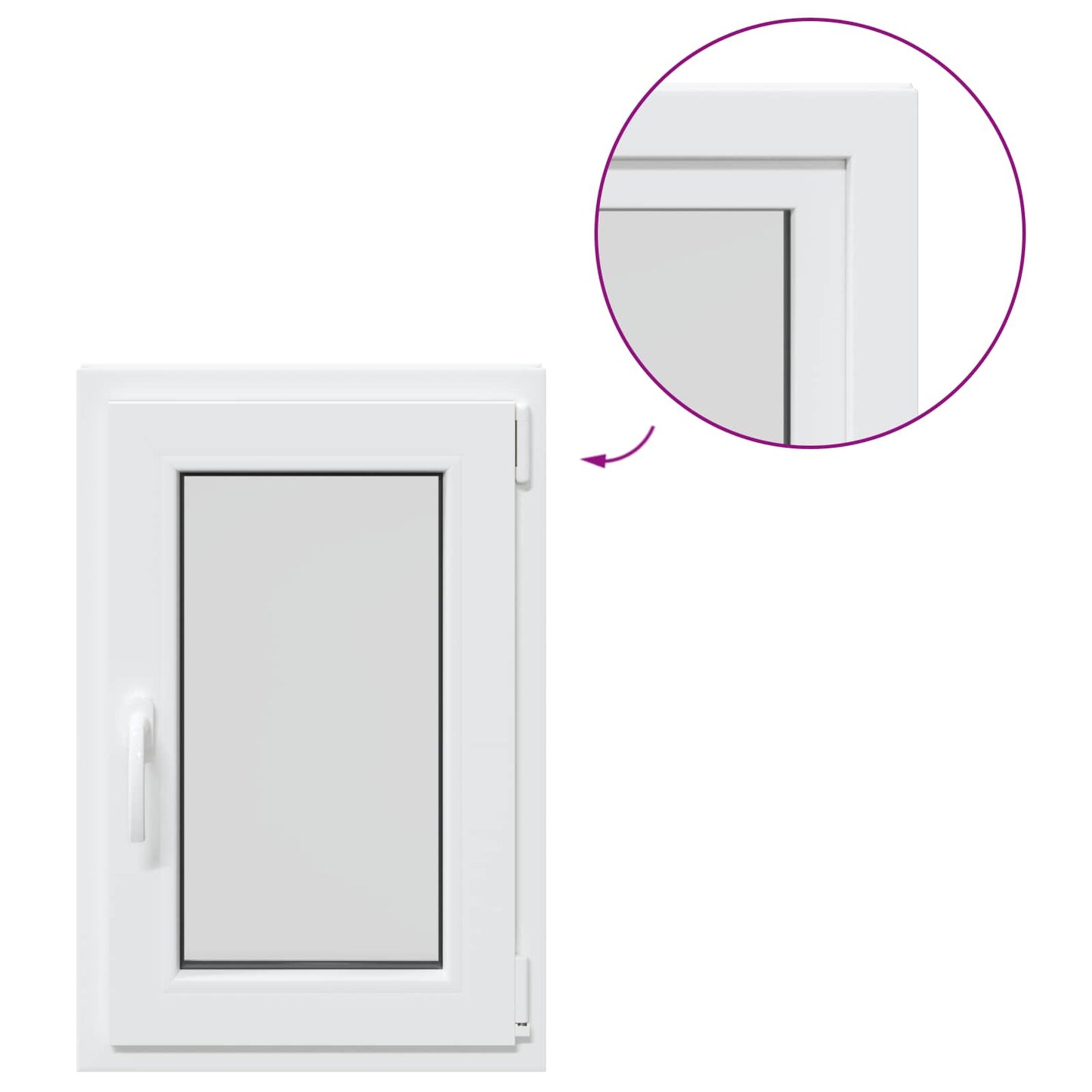 vidaXL Παράθυρο Κάτω Στρώματος RISOR 40 x 80 cm PVC και Γυαλί